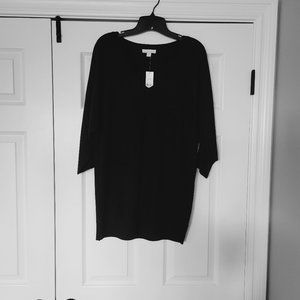 New York & Co. Black V-Neck Tunic Sweater - NEW WITH TAG
